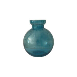 Rund blå vase